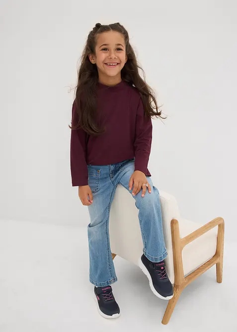 Maglia a maniche lunghe in misto cotone biologico elasticizzato (pacco da 2), bonprix