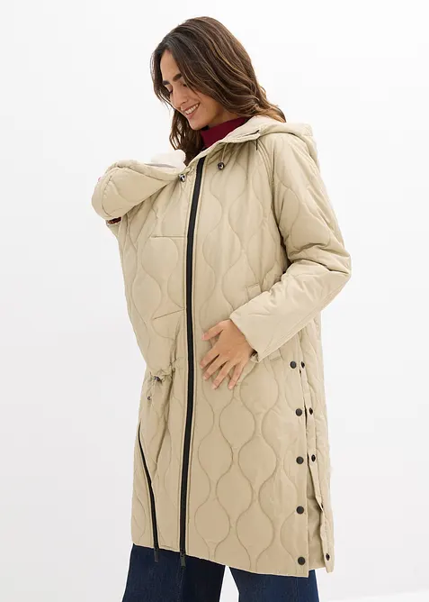 Cappotto prémaman imbottito 3 in 1 di media pesantezza con inserto babywearing, bonprix