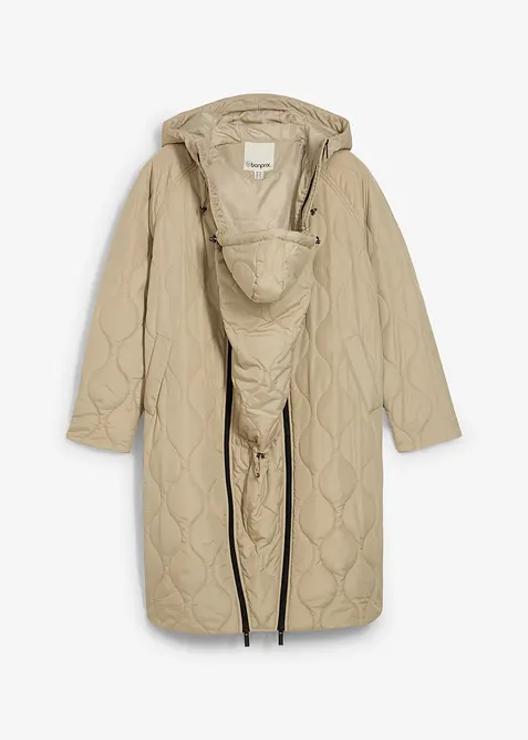 Cappotto prémaman imbottito 3 in 1 di media pesantezza con inserto babywearing, bonprix