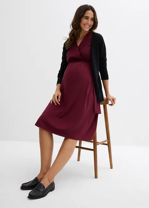 Abito pr&eacute;maman fluente in cotone biologico per la gravidanza e oltre, bonprix