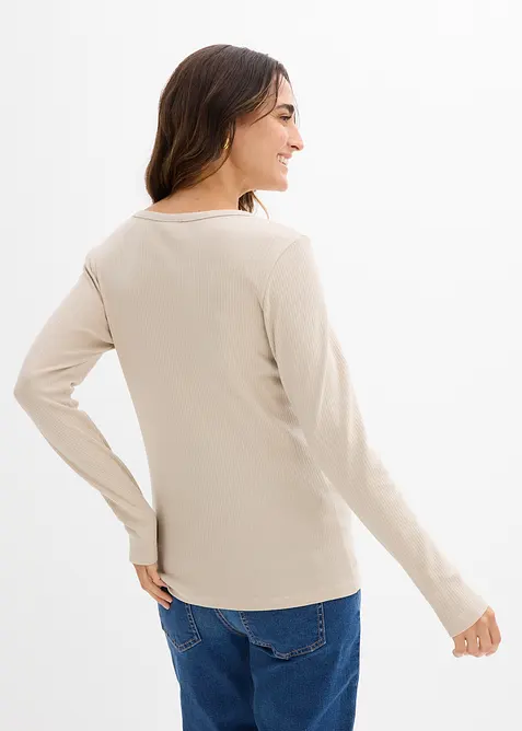 Maglia prémaman a costine in puro cotone (pacco da 2), bonprix