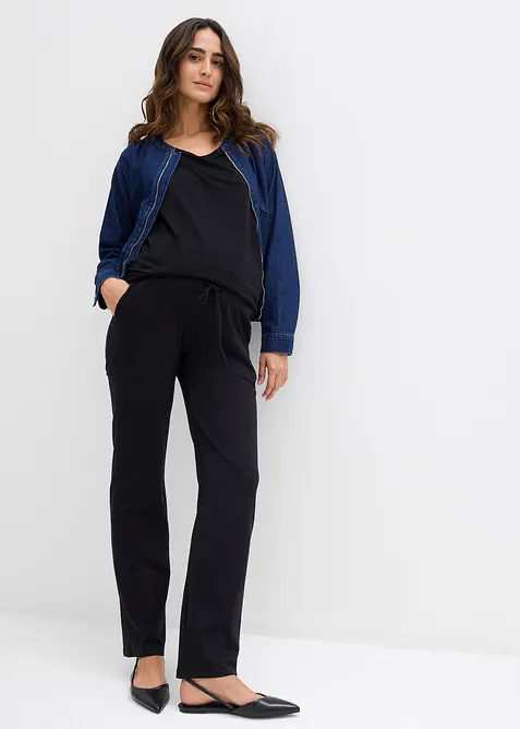 Pantaloni prémaman comodi in cotone biologico, bonprix