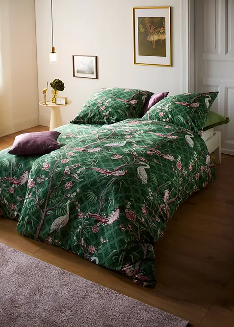 Biancheria da letto con aironi, bonprix