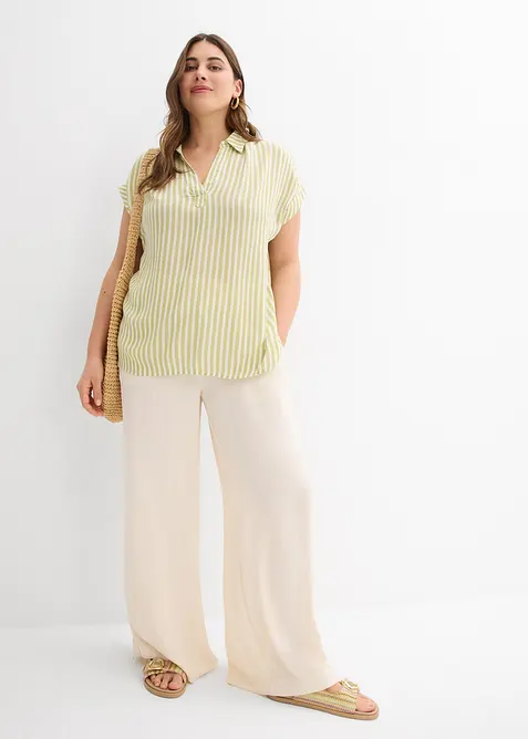 Blusa a maniche corte in viscosa fluente, bonprix