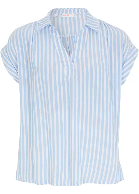 Blusa a maniche corte in viscosa fluente, bonprix