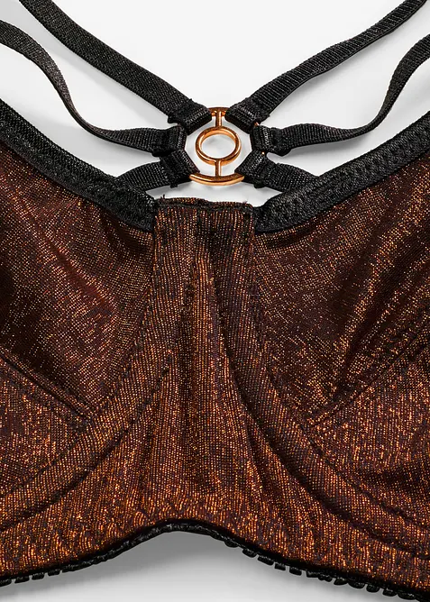 Reggiseno minimizer in tessuto glitterato, bonprix