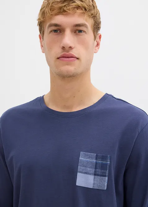 Pigiama con pantaloni in flanella di cotone morbido, bonprix