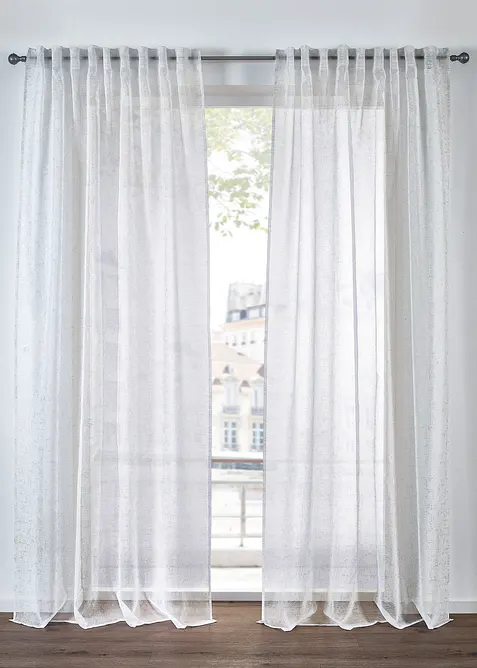 Tenda trasparente con effetto lucido (pacco da 1), bonprix