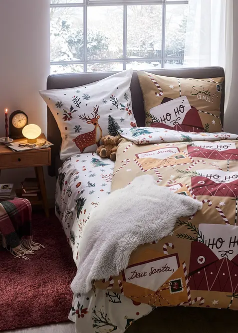 Biancheria da letto con lettera di Natale, bonprix