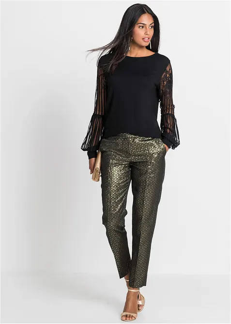 Maglia con maniche lunghe in misto viscosa, bonprix