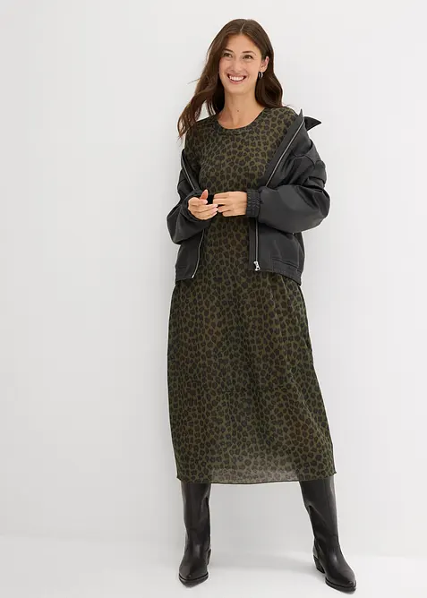 Abito a palloncino in maglina, bonprix