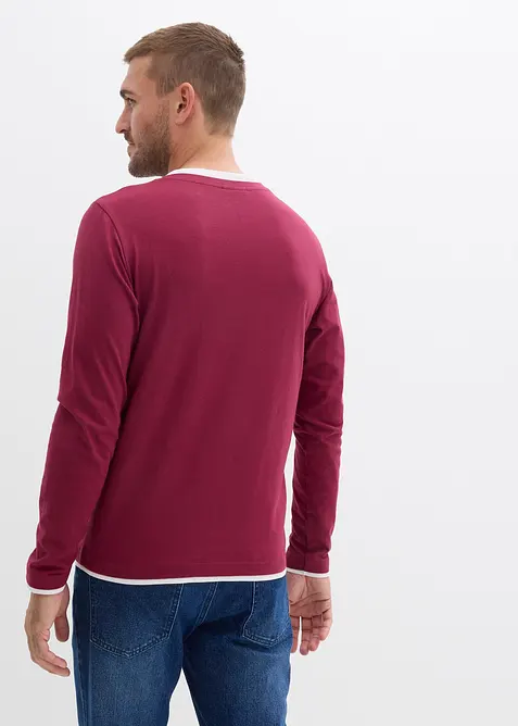 Maglia serafino a maniche lunghe (pacco da 2), bonprix