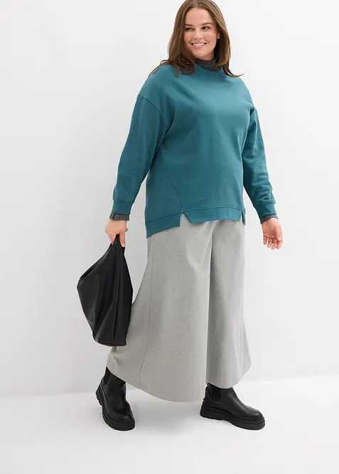 Felpa oversize in misto cotone, bonprix
