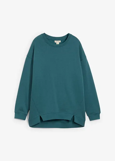 Felpa oversize in misto cotone, bonprix