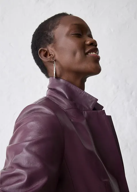 Blazer in nappa d'agnello, bonprix