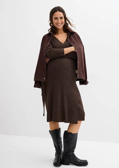 Abito prémaman / da allattamento in maglia a coste supersoft, bonprix