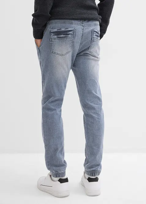 Jeans elasticizzati con elastico in vita regular fit, tapered, bonprix