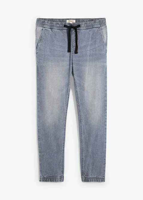Jeans elasticizzati con elastico in vita regular fit, tapered, bonprix