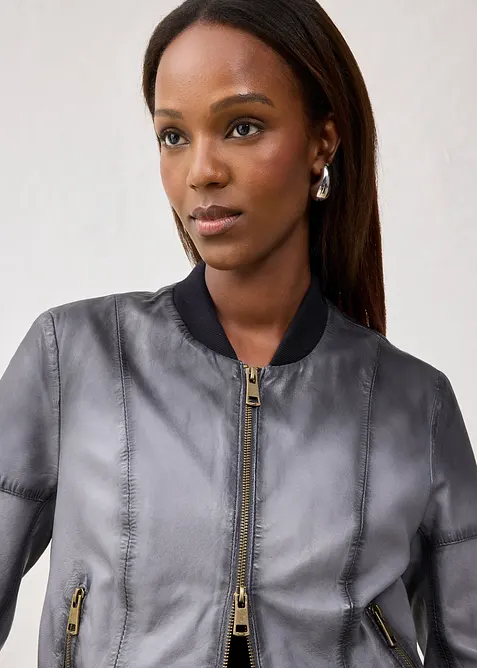 Giacca di pelle in nappa di agnello, bonprix