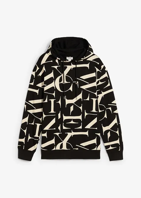 Felpa con cappuccio in cotone biologico, loose fit, bonprix