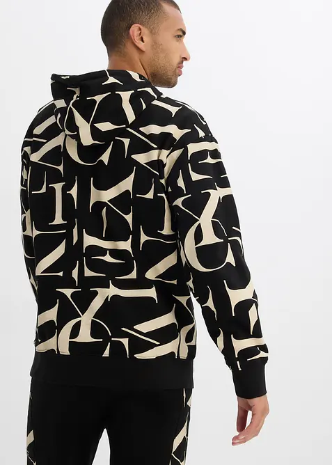 Felpa con cappuccio in cotone biologico, loose fit, bonprix