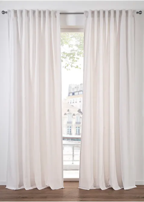 Tenda semitrasparente in materiale riciclato (pacco da 2), bonprix