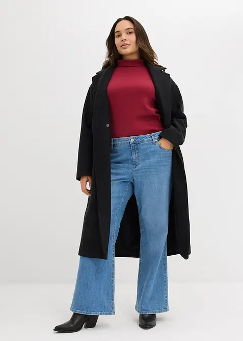 Maglia a collo alto in puro cotone, bonprix