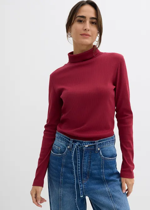 Maglia a collo alto in puro cotone, bonprix