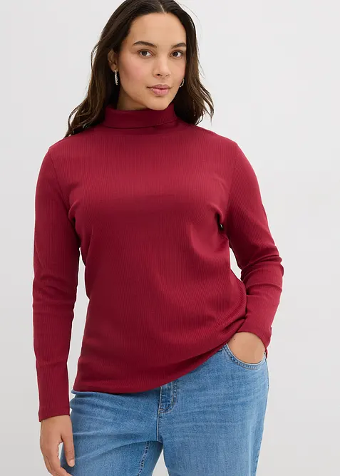 Maglia a collo alto in puro cotone, bonprix