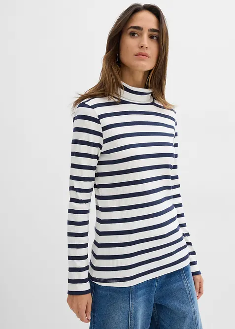 Maglia a collo alto in puro cotone, bonprix