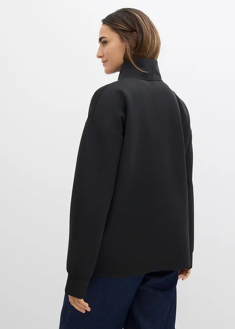 Felpa a collo alto in tessuto effetto neoprene, bonprix