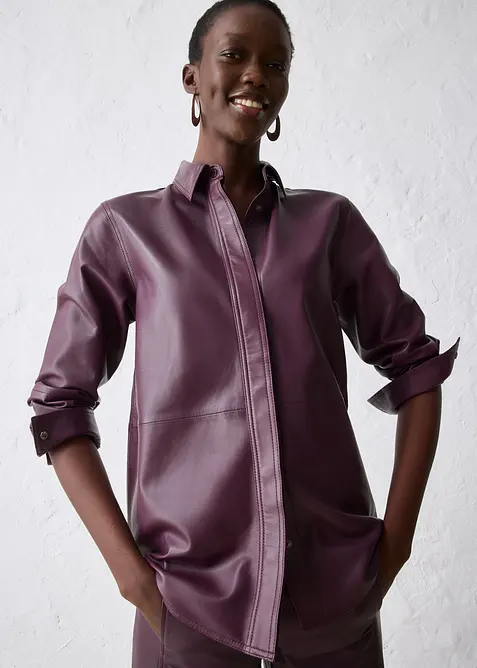 Camicia in nappa d'agnello, bonprix