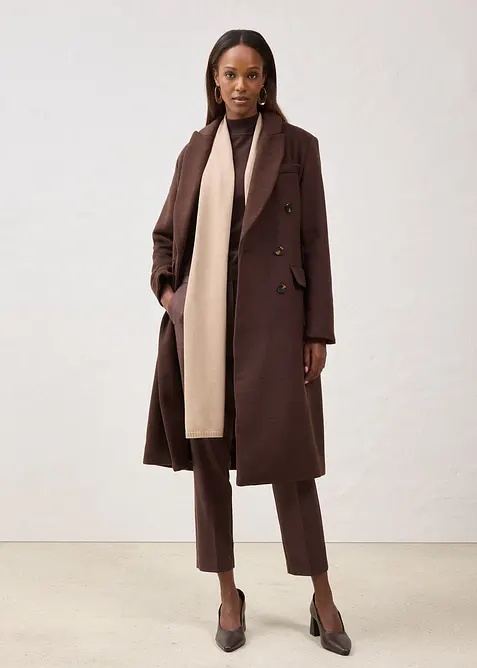 Cappotto stile blazer in morbido misto lana, bonprix