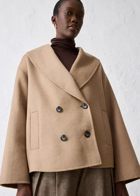 Giacca oversize in morbido misto lana, bonprix