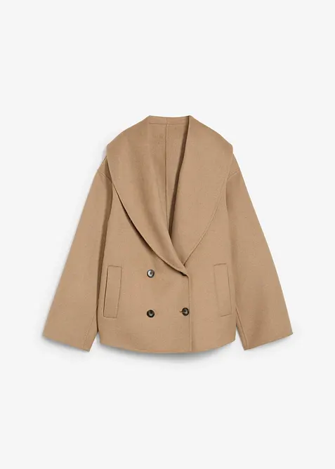 Giacca oversize in morbido misto lana, bonprix