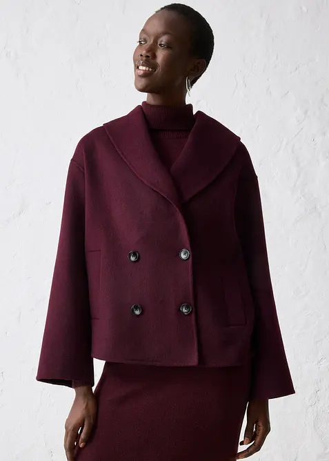 Giacca oversize in morbido misto lana, bonprix