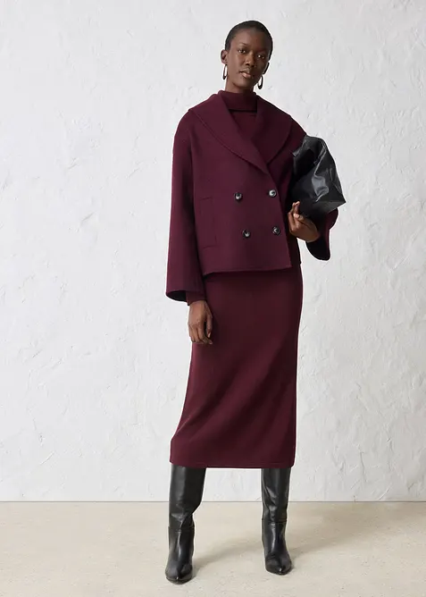 Giacca oversize in morbido misto lana, bonprix