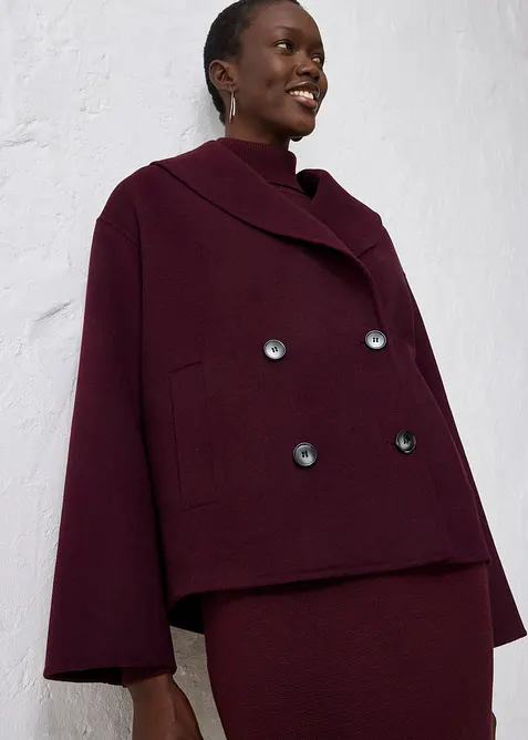 Giacca oversize in morbido misto lana, bonprix