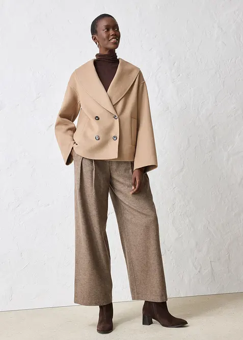 Giacca oversize in morbido misto lana, bonprix