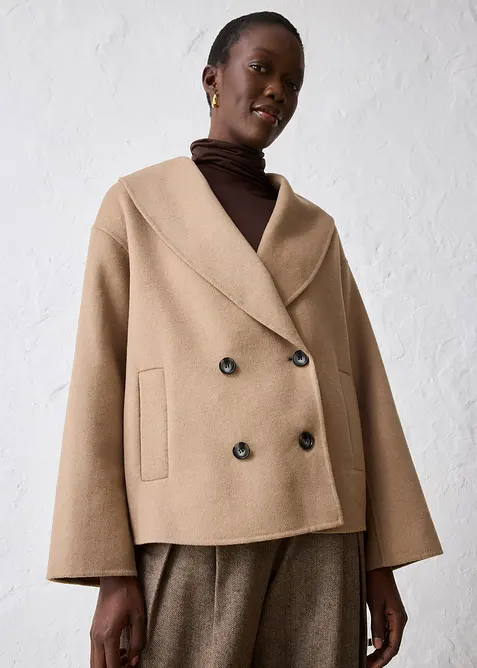 Giacca oversize in morbido misto lana, bonprix