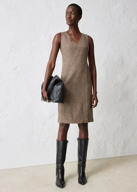 Abito a tubino in misto lana, bonprix