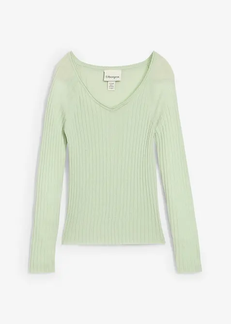 Maglione in filato fine di lana merino, bonprix