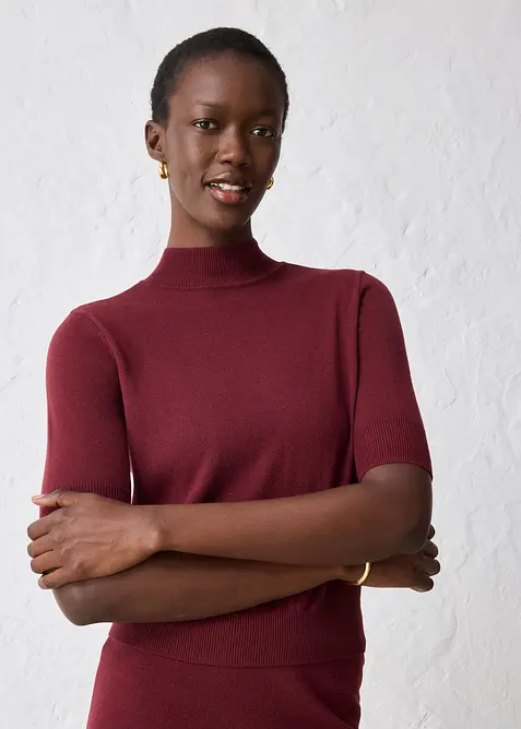 Maglione a collo alto in morbido misto lana, bonprix