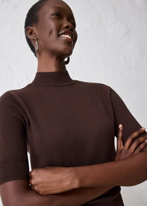 Maglione a collo alto in morbido misto lana, bonprix