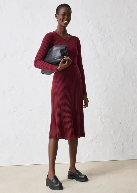 Abito in maglia di lana merino, bonprix