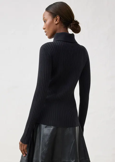 Maglione in filato fine di lana merino, bonprix