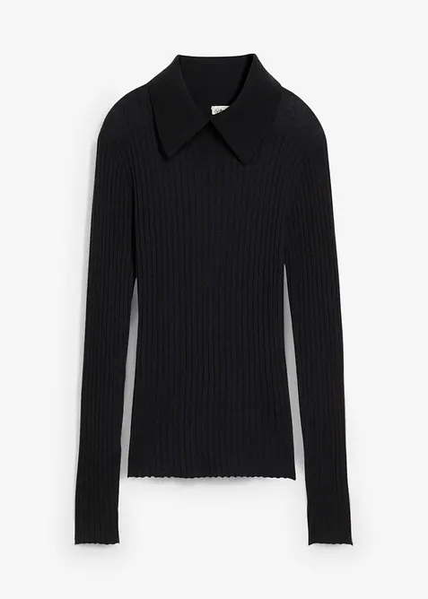 Maglione in filato fine di lana merino, bonprix