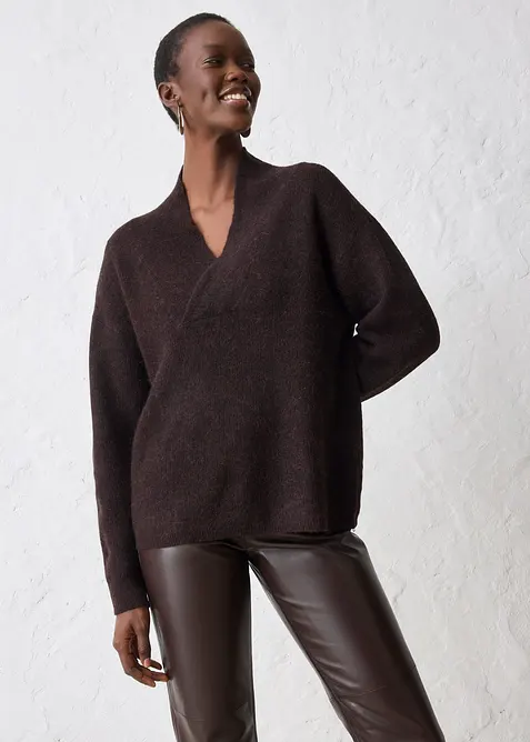 Maglione in misto alpaca caldo, bonprix