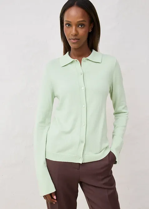 Cardigan in filato fine di misto lana morbido, bonprix