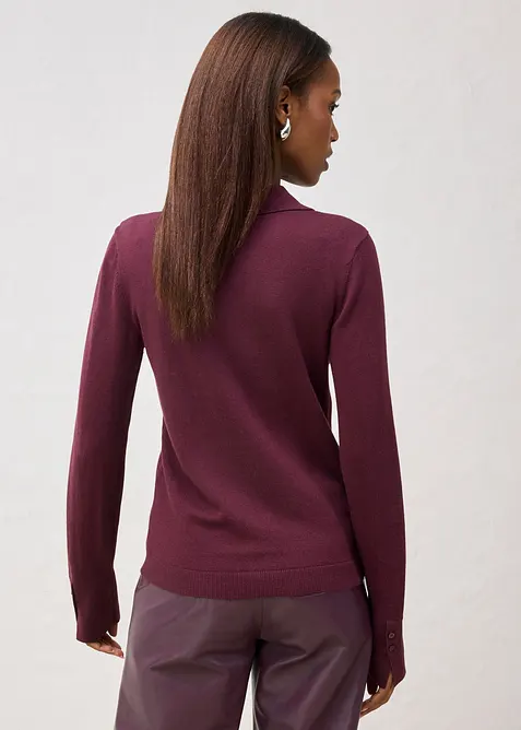 Cardigan in filato fine di misto lana morbido, bonprix